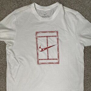 Nike Court Men's Tennis Short Sleeve Medium White T-shirt